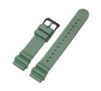 WTNZBAEM 20mm 22mm Fluorine Rubber Strap Compatible With Seiko Canned Abalone Black&Green Aqua Ghost Sport Waterproof Watchband(Army02,20mm)