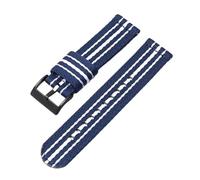 WTNZBAEM 20mm 22mm Nylon Canvas Strap Compatible With MoonSwatch Seiko Universal Outdoors Sport Woven Watch Band Compatible With Swatch X Blancpain Five Oceans(Blue grey white02,22mm)