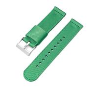 WTNZBAEM 20mm 22mm Nylon Canvas Strap Compatible With MoonSwatch Seiko Universal Outdoors Sport Woven Watch Band Compatible With Swatch X Blancpain Five Oceans(Green,20mm)