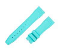 WTNZBAEM 20Mm 22Mm Soft Fluororubber FKM Rubber Watchband Compatible With Tudor Black Bay 1958 39Mm 41Mm Gmt Watch Accessoires(Baby blue-No buckle,20MM_NO BUCKLE)