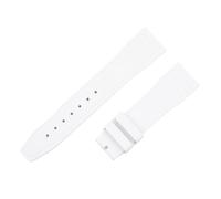 WTNZBAEM 20Mm 22Mm Soft Fluororubber FKM Rubber Watchband Compatible With Tudor Black Bay 1958 39Mm 41Mm Gmt Watch Accessoires(White-No buckle,22MM_GOLD BUCKLE)