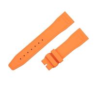 WTNZBAEM 20Mm 22Mm Soft Fluororubber FKM Rubber Watchband Compatible With Tudor Black Bay 1958 39Mm 41Mm Gmt Watch Accessoires(Orange-No buckle,20MM_ROSEGOLD BUCKLE)