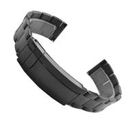 WTNZBAEM 20mm 22mm Stainless Steel Silver Black Gold Screw Oyster Straight End SUB Watch Bands Straps Bracelet Compatible With RLX SKX(Middle Bright Black,22mm)