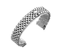 WTNZBAEM 20MM Presidential Solid Bracelet Compatible With Rolex Sub Log NH34 NH35 Watch Case 904L Stainless Steel Glide Lock Clasp Wristband(NO.1 President)