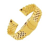 WTNZBAEM 22MM Solid Steel Watch Band Compatible With Seiko PROSPEX Series Abalone SRPA21J1 SRPE99K1 SRP777 SRPC25 773 Men's Watches Accessories(B-Gold)