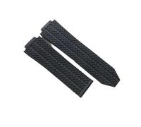 WTNZBAEM 26mm*19mm Compatible With hublot Big Bang Series Soft Watch Strap Compatible With HUBLOT Wrist Bracelet Black Silicone waterproof Watchband(A-Black)