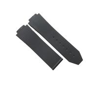 WTNZBAEM 26mm*19mm Compatible With hublot Big Bang Series Soft Watch Strap Compatible With HUBLOT Wrist Bracelet Black Silicone waterproof Watchband(Black)