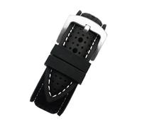 WTNZBAEM Breathable Silicone Sports Band Compatible With Hua-wei Sam-sung Watchband 20mm 22mm Rubber Strap Compatible With Mido- T-issot O-mega Accessories(Black white silver,22mm)