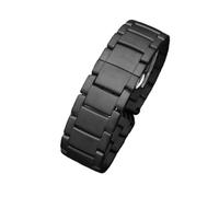 WTNZBAEM Compatible With Armani AR1507/AR1509/AR1499/AR1895 Bright Surface Accessories Black White Ceramic Watchband Matte Quick Release Strap 22mm(Frosted black)