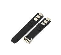 WTNZBAEM Compatible With Cartier 21st Century Convex Interface Silicone Watchband20x10mm Black White Lightweight Breathable Watch Bracelet Accessory(Black-Steel-Z4)