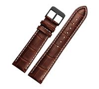 WTNZBAEM Compatible With Casio Swordfish Mdv107-1A MDV106-1A MDV-106 Efr539 1374 1375 Seiko Watch Strap Men's Cowhide Leather Watchband 20m 22mm Band(Brown white -black,20mm)