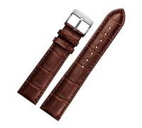 WTNZBAEM Compatible With Casio Swordfish Mdv107-1A MDV106-1A MDV-106 Efr539 1374 1375 Seiko Watch Strap Men's Cowhide Leather Watchband 20m 22mm Band(Brown-Silver Buckle,20mm)