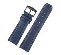 WTNZBAEM Compatible With Citizen Blue Angel Air Eagle The First And Second Generation AT8020/JY8078 Leather Sweatproof Watch Strap 22 23mm(Blue blue-Black-K9,22mm)