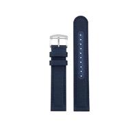 WTNZBAEM Compatible With Citizen FF Series Pilot CA4500/4503/4505 Nylon Canvas Watch Band IWC Mark 18 Strap Hamilton Kaki Field Belt 20mm 21mm 22mm(Blue-silver A,22mm)
