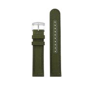 WTNZBAEM Compatible With Citizen FF Series Pilot CA4500/4503/4505 Nylon Canvas Watch Band IWC Mark 18 Strap Hamilton Kaki Field Belt 20mm 21mm 22mm(Army green-silver A,22mm)