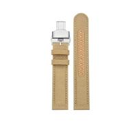 WTNZBAEM Compatible With Citizen FF Series Pilot CA4500/4503/4505 Nylon Canvas Watch Band IWC Mark 18 Strap Hamilton Kaki Field Belt 20mm 21mm 22mm(Khaki-silver B,21mm)