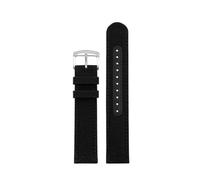 WTNZBAEM Compatible With Citizen FF Series Pilot CA4500/4503/4505 Nylon Canvas Watch Band IWC Mark 18 Strap Hamilton Kaki Field Belt 20mm 21mm 22mm(Black-silver A,20mm)