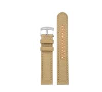 WTNZBAEM Compatible With Citizen FF Series Pilot CA4500/4503/4505 Nylon Canvas Watch Band IWC Mark 18 Strap Hamilton Kaki Field Belt 20mm 21mm 22mm(Khaki-silver A,21mm)