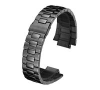 WTNZBAEM Compatible With Patek Philippe Watchband Steel Belt PP Nautilus 5711 5712/1A010 Male Convex Fine Watch Strap 25mm*13mm(Black)