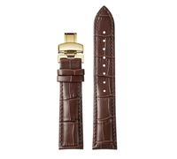 WTNZBAEM Compatible With Tissot 1853 Durol T099 Cowhide Leather Watch Strap T099407 T099207A Men's Women's 16mm 21mm Bracelet Black Brown Watchband(Brown-gold,21mm)