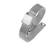WTNZBAEM Compatible With Tissot 1853 Women's Fine Steel Woven Mesh Strap Watch Chain T058109A Breathable Metal Stra Bracelet Waterproof(Silver)