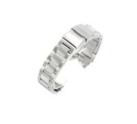 WTNZBAEM Curved Interface Folding Buckle 21mm Silver Stainless Steel Strap Compatible With Longines Conquest L3.642.4 Easy Maintenance