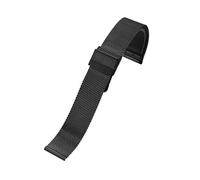 WTNZBAEM Fine Steel Breathable Mesh Belt Compatible With Tissot 1853 T109407/T143210 Watchband T41 Metal Bracelet Waterproof Strap(Black,18mm)
