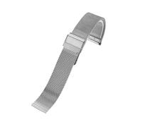 WTNZBAEM Fine Steel Breathable Mesh Belt Compatible With Tissot 1853 T109407/T143210 Watchband T41 Metal Bracelet Waterproof Strap(Silver,21mm)