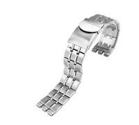 WTNZBAEM Fine Steel Strap Compatible With Swatch IRONY YVS451 YVS435 YCS443G Men's Watch Chain Dentate Interface Band(Silver,20mm)