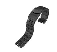 WTNZBAEM Fine Steel Strap Compatible With Swatch IRONY YVS451 YVS435 YCS443G Men's Watch Chain Dentate Interface Band(Black,19mm)