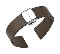 WTNZBAEM FKM Strap 18mm 20mm 21mm 22mm Quick Release Fluoro Rubber Universal Butterfly Buckle Watch Band Accessories Compatible With Cut To Size(Dark Brown,19mm)