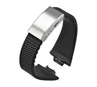 WTNZBAEM Fluoro Rubber Strap Compatible With Tissot PRX Series Super Player 35mm 40mm FKM Women Men Quick Release Folding Buckle Watch Band 11mm 12mm(Black,12mm)