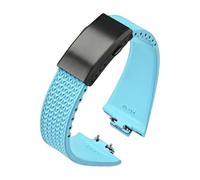 WTNZBAEM Fluoro Rubber Strap Compatible With Tissot PRX Series Super Player 35mm 40mm FKM Women Men Quick Release Folding Buckle Watch Band 11mm 12mm(Light blue02,11mm)