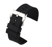 WTNZBAEM Large Size 28mm 30mm Silicone Watchband Compatible With Seven Fridays Diesel Frank Muller Men Sports Rubber Watch Strap Wristband Bracelet(Black-silver,30mm)