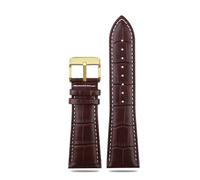 WTNZBAEM Large size leather watch strap Compatible With Armani AR2411 Panerai PA111 441 men's 22mm 23mm 24mm 26mm 28mm big width Watchband(Brown white gold A,24mm)