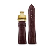 WTNZBAEM Large size leather watch strap Compatible With Armani AR2411 Panerai PA111 441 men's 22mm 23mm 24mm 26mm 28mm big width Watchband(Brown gold B,28mm)