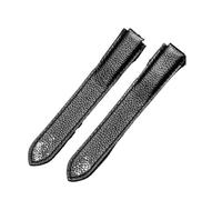 WTNZBAEM Leather Strap Compatible With Cartier Blue Balloon Watch Belt Convex Mouth Soft Cowhide Watchband Wristband Bracelet 18mm 20mm(Black-no buckle,20.12mm)