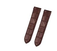 WTNZBAEM Leather Wristband Compatible With Cartier Santos 100 Male And Female Folding Buckle Wristband 20mm 23mm(Brown NO Buckle,20mm)