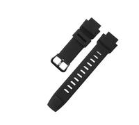 WTNZBAEM Mens Womens 18mm Compatible With Casio PRO TREK Series Watch Strap Soft Silicone With Solid Steel Buckle Outdoor Adventure Ready Black(Black(link)-Black-K5)