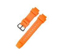 WTNZBAEM Mens Womens 18mm Compatible With Casio PRO TREK Series Watch Strap Soft Silicone With Solid Steel Buckle Outdoor Adventure Ready Black(Orange-Black-K5)