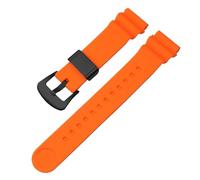 WTNZBAEM Modified Strap Compatible With Seiko No. 5 Abalone Small MM SRP777J1 Sport Waterproof Silicone Rubber Watchband Men Bracelet Accessories(Orange-black,21mm)