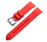 WTNZBAEM Premium Silicone Strap 18 19 20 21 22 24mm Quick Release Diving Waterproof Wrist Band Universal Rubber Watch Bracelet Accessorie(Red,21mm)