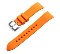 WTNZBAEM Premium Silicone Strap 18 19 20 21 22 24mm Quick Release Diving Waterproof Wrist Band Universal Rubber Watch Bracelet Accessorie(Orange,21mm)