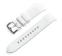 WTNZBAEM Premium Silicone Strap 18 19 20 21 22 24mm Quick Release Diving Waterproof Wrist Band Universal Rubber Watch Bracelet Accessorie(White,24mm)