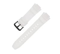 WTNZBAEM Resin Strap Compatible With Casio MCW-100H/110H/W-S220/HDD-S100 WV-200/AE-2000/2100 TPU Silicone Sport Waterproof Wrist Bracelet Watch Band(Half transparent B)