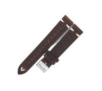 WTNZBAEM Retro Crazy Horse Leather Watchband 17mm 18mm 19mm 21mm Leather Porous Breathable Hand Stitching Watch Strap Replacement(Dark coffee,18mm)