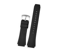 WTNZBAEM Rubber Strap Resin Watchband Compatible With CASIO Edifice 5119 EF-552 EF-552D Convex Mouth Waterproof Silicone Bracelet Black Men's 25 * 20mm(Green Blue)