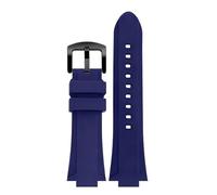 WTNZBAEM Rubber Watchband Compatible With Oris Aquis 7330 7740 Series 24x11mm 24x12mm Convex Strap Wristband Black Blue(Smokey Mauve)