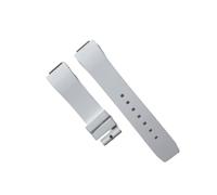 WTNZBAEM Rubber Watchband Compatible With Richard Mille RM007-01/02 Watch Strap Compatible With Women's Wear 22 * 14 * 18mm(White-No buckle)