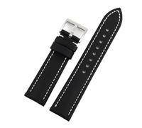WTNZBAEM Sailcloth Waterproof Watchband 18mm 19mm 20mm 21mm 22mm 23mm 24mm Quick Release Straps Compatible With Omega Blancpain Seiko Divers Watches(Black-white line,18mm)